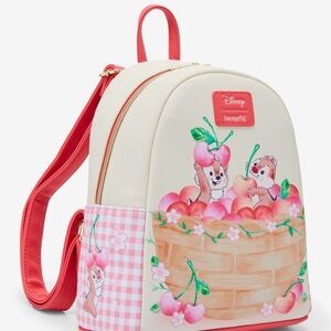 Loungefly Chip and Dale Cherry Basket Mini backpack Disney NEW!!!